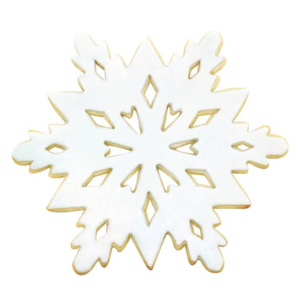 white snowflake cookie