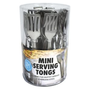 MINI SERVING TONGS S/S