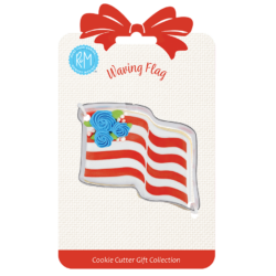 Waving Flag Cookie Cutter 3″ Carded