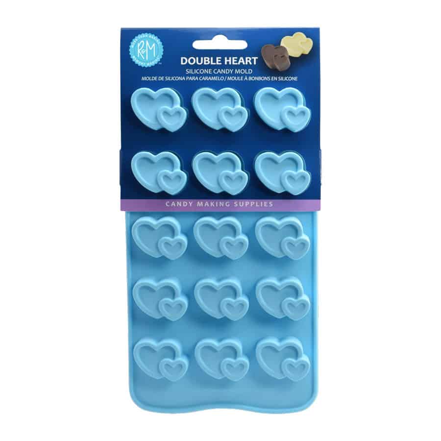 Double Hearts Silicone Candy Mold - R&M International